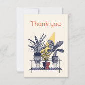 Modern huis plant Botanische dank u kaart (Voorkant)