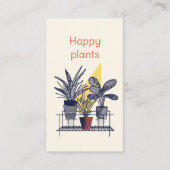 Modern huis plant Care Guide Shop Bestellingen Informatiekaartje (Voorkant)