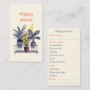 Modern huis plant Care Guide Shop Bestellingen Informatiekaartje