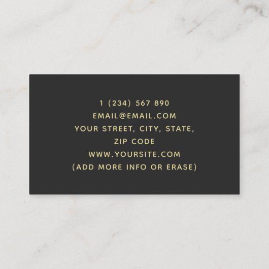 Modern Huis Schilderen Borstel Tinten van Geel Zwa Visitekaartje (Achterkant)