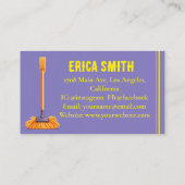 Modern Huis Schoonmaak Maid Service Logo Visitekaartje (Achterkant)