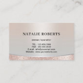 Modern Huis Schoonmaak Roos Goud & Zilveren Maid Visitekaartje (Achterkant)