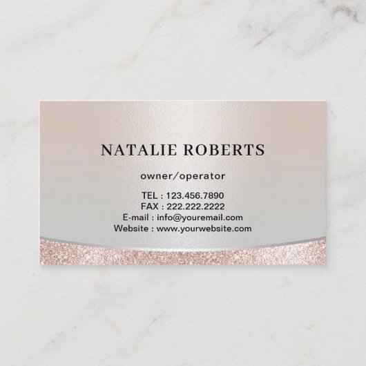 Modern Huis Schoonmaak Roos Goud & Zilveren Maid Visitekaartje (Achterkant)