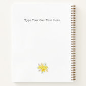 Modern Huis Sweet Home Chic Floral gepersonaliseer Notitieboek (Achterkant)