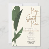 Modern Huis Sweet Home Groene Huis Warming Party Kaart (Voorkant)