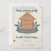 Modern Huis Sweet Huis Warming Party Kaart (Voorkant)