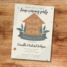 Modern Huis Sweet Huis Warming Party Kaart