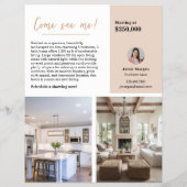 Modern huis te koop Tweezijdige onroerend goed Flyer (Achterkant)