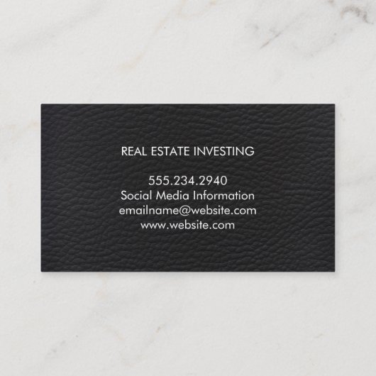 Modern Huis | Vastgoed Woningen Visitekaartje (Achterkant)