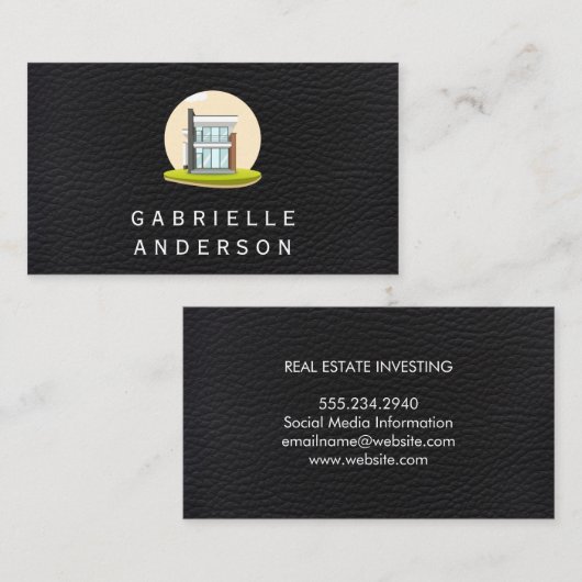 Modern Huis | Vastgoed Woningen Visitekaartje (Voorkant / Achterkant)