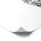 Modern huis vingerafdruk bruiloft gastenboek poster (Hoek)