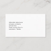 Modern Huis Visitekaartje (Achterkant)