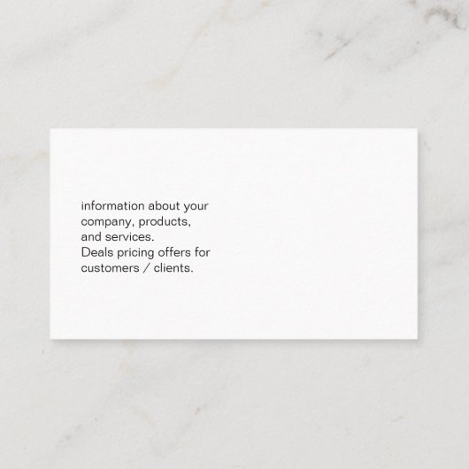 Modern Huis Visitekaartje (Achterkant)