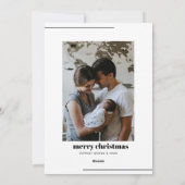 Modern Huis voor de Feestdagen Foto Kerst Kaart (Achterkant)