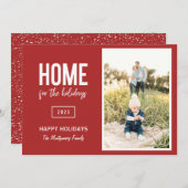 Modern huis voor de feestdagen foto kerstkaart (Voorkant / Achterkant)