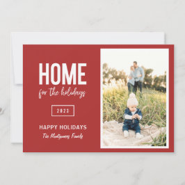 Modern huis voor de feestdagen foto kerstkaart