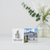 Modern huis | Zakelijke gebouwen logo Visitekaartje (Staand voorkant)