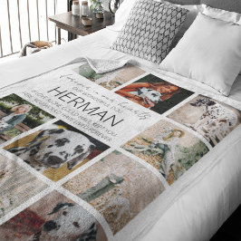 Modern huisdier herdenkingsfoto collage fleece deken