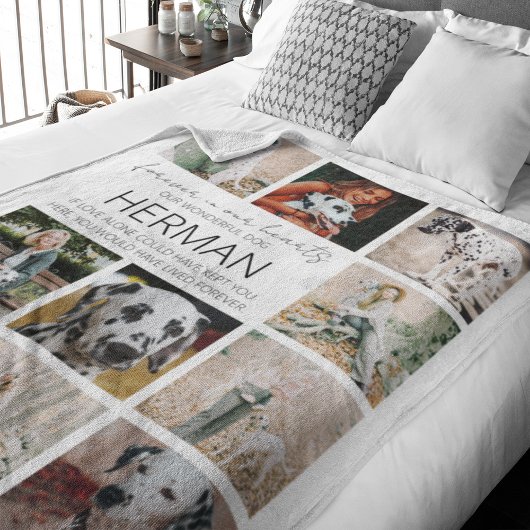 Modern huisdier herdenkingsfoto collage fleece deken
