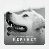 Modern huisdier-herdenkingsfoto Kerstgeschenk Metalen Ornament (Voorkant)