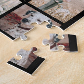 Modern huisdier-herdenkingsfotocollage legpuzzel (Zijkant)