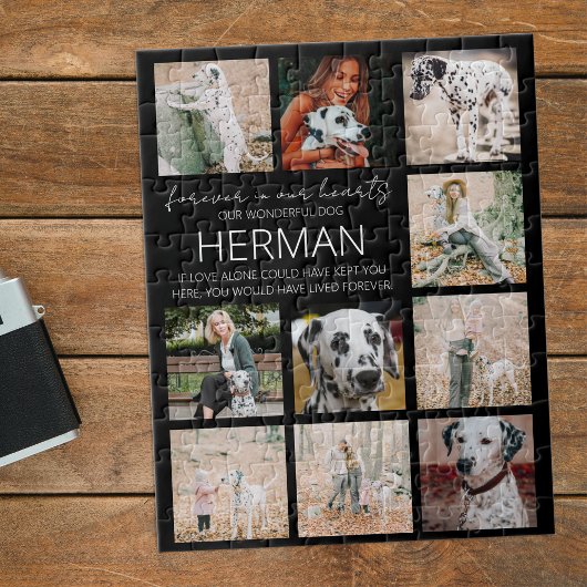 Modern huisdier-herdenkingsfotocollage legpuzzel