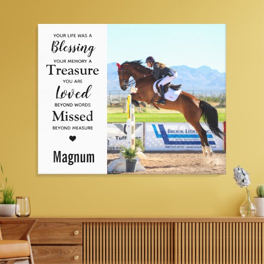 Modern Huisdier Herinnering Hond Kat Paard Memoria Canvas Afdruk (Insitu (Woonkamer))