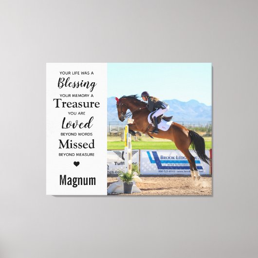 Modern Huisdier Herinnering Hond Kat Paard Memoria Canvas Afdruk (Voorkant)