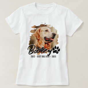 Modern huisdierherdenking Beste hond ooit Aangepas T-shirt