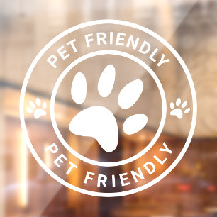 Modern huisdiervriendelijk koffiecafé katten honde raamsticker
