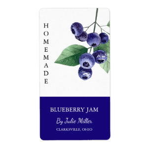 Modern Huisgemaakte Bosbessenjam Etiket