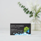 Modern Huishoudelijke Schoonmaakbezem Logo | Zeepb Visitekaartje (Staand voorkant)