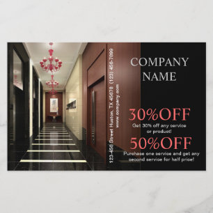 Modern huisstager renovatie interieurontwerper flyer