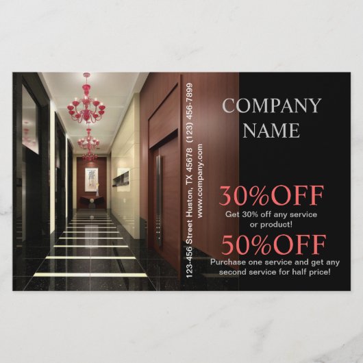 Modern huisstager renovatie interieurontwerper flyer (Voorkant)