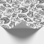 Modern Human Anatomy Science Sketch Halloween Cadeaupapier (Hoek)