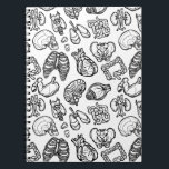 Modern Human Anatomy Sketch Pattern Science Gift Notitieboek<br><div class="desc">Moderne schetsillustraties van menselijke anatomie in een perfect eigenaardig patroon. Met de hand getekende harten, schedels, longen, ribben, oogbal, tanden, darmen, maag, nieren en meer. Dit unieke ontwerp is een perfect cadeauidee voor dokters, verpleegkundigen, geneeskundigen, wetenschappers, liefhebbers, enzovoort. Ook een geweldig gotisch of Halloween accent! ・ Blader hieronder door het...</div>