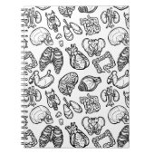 Modern Human Anatomy Sketch Pattern Science Gift Notitieboek (Voorkant)