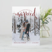 Modern Humans Getting Married Pet Photo Engagement Save The Date (Staand voorkant)