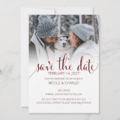 Modern Humans Getting Married Pet Photo Engagement Save The Date (Achterkant)