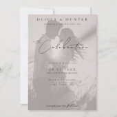 Modern Hummingbird Roos Overlay Trouwfoto Kaart (Voorkant)