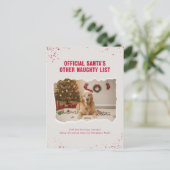 Modern Humor Funny Photo Dog Christmas Postcard Briefkaart (Staand voorkant)