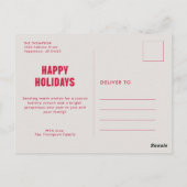 Modern Humor Funny Photo Dog Christmas Postcard Briefkaart (Achterkant)