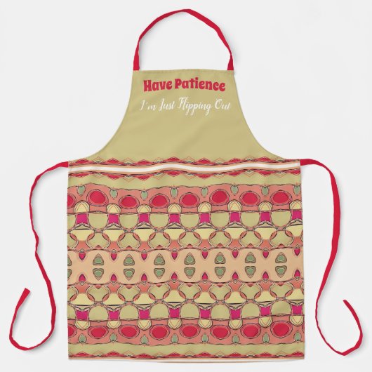 Modern humoristisch design schort (Voorkant)