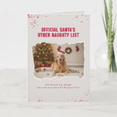 Modern Humorous Dog Photo Christmas Folded  Kaart (Voorkant)
