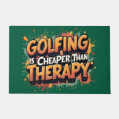 Modern Humorous Golf Therapy Fun Deurmat (Voorkant)