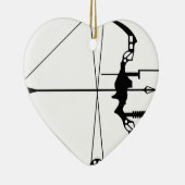 Modern Hunting Bow en Arrow Keramisch Ornament (Rechts)