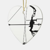 Modern Hunting Bow en Arrow Keramisch Ornament (Links)
