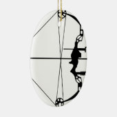 Modern Hunting Bow en Arrow Keramisch Ornament (Rechts)