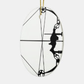 Modern Hunting Bow en Arrow Keramisch Ornament (Links)