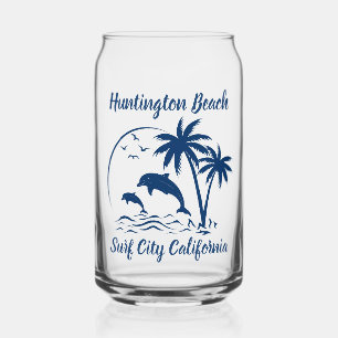 Modern Huntington Beach Californië Donkerblauw Blikvorm Glas